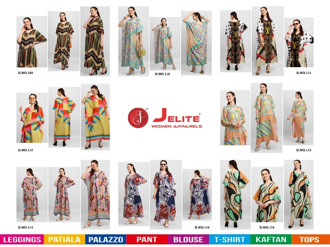 Jelite Stylish Cotton Printed Casual Wear Fancy Kaftans 2 Collection
